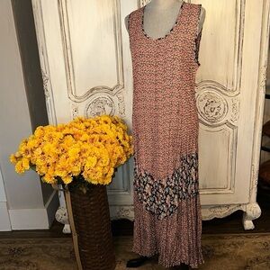 STARINA Made in India Ditsy Floral Maxi Dress CottageCore Victorian Romantic